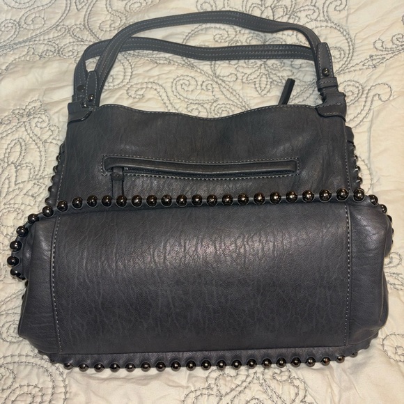 Jessica Simpson charcoal gray purse/shoulder bag, EUC - Picture 5 of 16